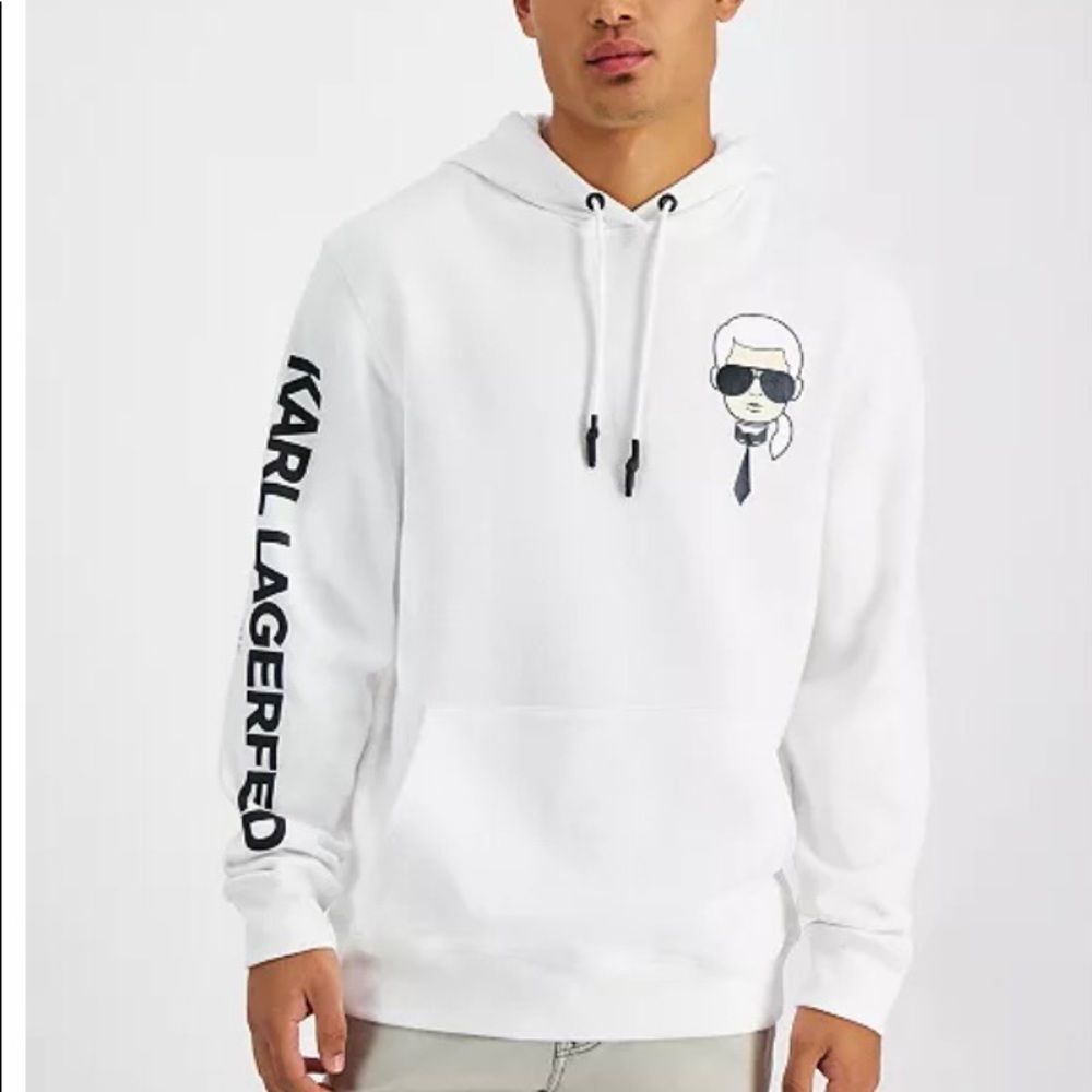 Karl Lagerfeld Paris Men's Logo  Hoodie